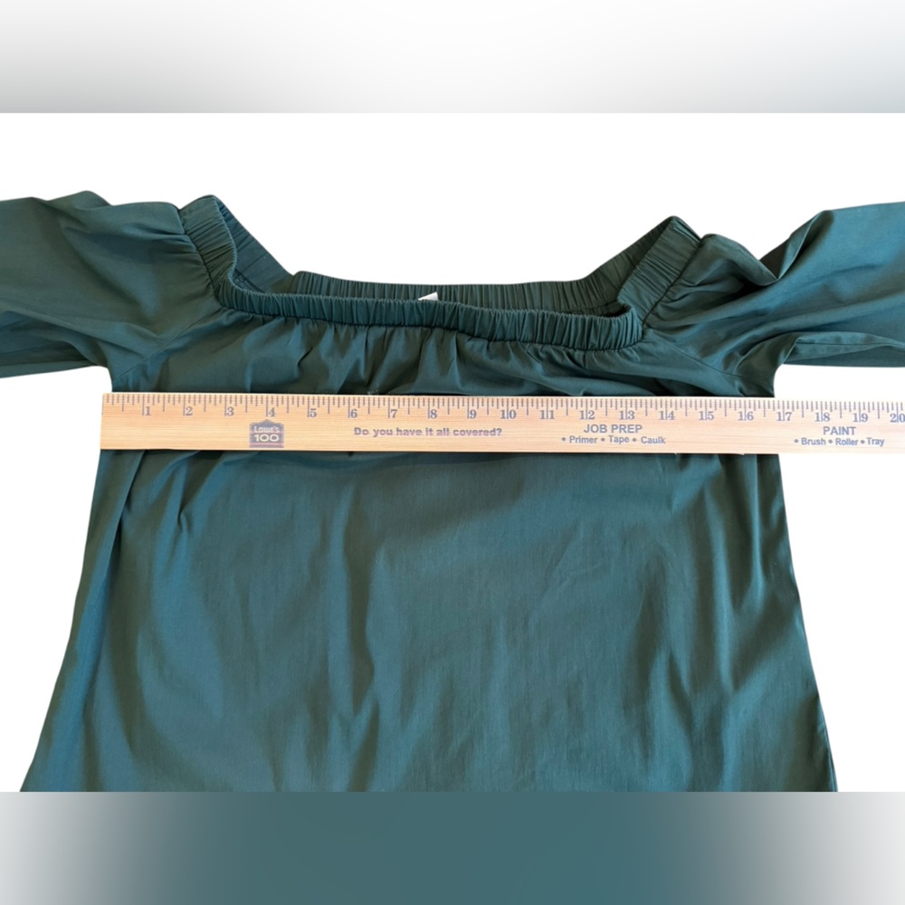Daniel Cremieux Teal Off-Shoulder Blouse - Picture 3 of 5
